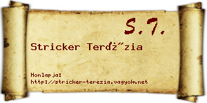 Stricker Terézia névjegykártya